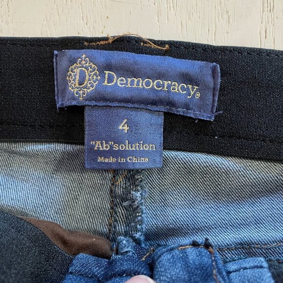 Democracy Jeans Ab Solution SZ 4 Tummy Control Denim - Picture 2 of 9